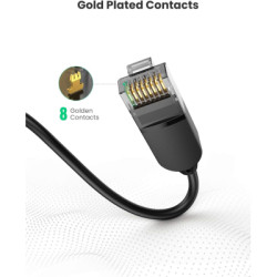 Патч-корд 1м, UTP cat 6 RJ-45 COPPER black Ugreen (U_70332)