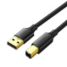 Кабель для принтера USB 2.0 AM/BM 1.5m Black Ugreen (10350)