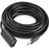 Дата кабель USB 2.0 AM to AF 5.0m Active black Ugreen (10319)