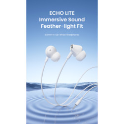 Навушники Vention Echo Lite 3.5mm In-Ear Wired White (GBAWAV)