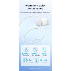 Навушники Vention Echo Lite 3.5mm In-Ear Wired White (GBAWAV)