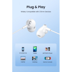 Навушники Vention Echo Lite 3.5mm In-Ear Wired White (GBAWAV)