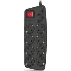Мережевий фільтр живлення REAL-EL RS-Protect 505, 1.8m, black (EL122300044)