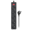 Мережевий фільтр живлення REAL-EL RS-Protect 505, 5m, black (EL122300046)