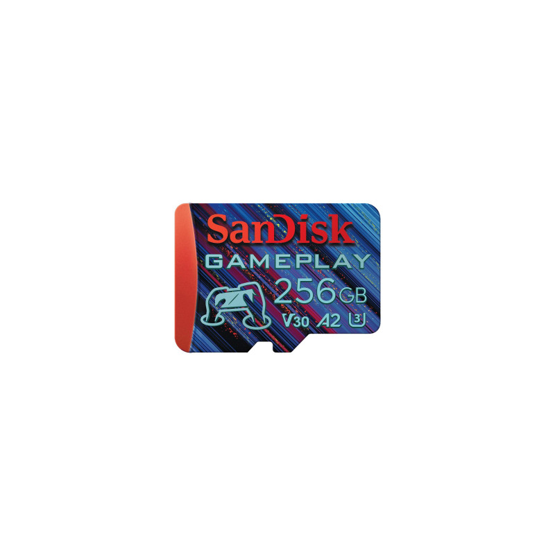 Карта пам'яті SanDisk 256GB microSDXC class 10 UHS-I U3 V30 A2 GamePlay (SDSQXAV-256G-GN6XN)