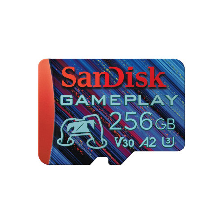 Карта пам'яті SanDisk 256GB microSDXC class 10 UHS-I U3 V30 A2 GamePlay (SDSQXAV-256G-GN6XN)