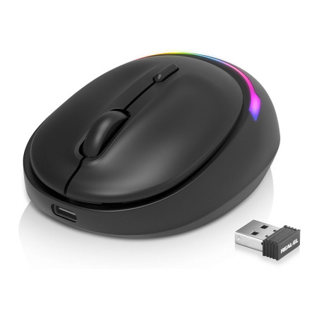 Мишка REAL-EL RM-440W Wireless/Bluetooth Black (EL123200045)