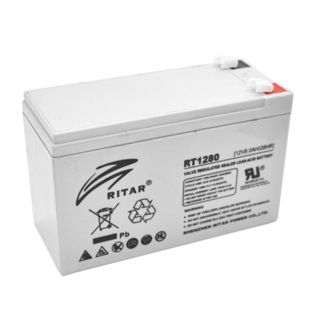 Батарея до ДБЖ Ritar AGM RT1280B, 12V-8Ah (RT1280B)