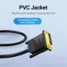 Кабель мультимедійний DVI M to VGA M 1.5m 24+1pin black Vention (EABBG)