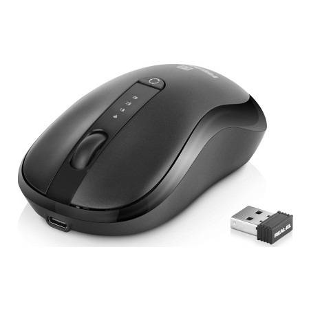 Мишка REAL-EL RM-450W Wireless/Bluetooth Black/Gray (EL123200046)