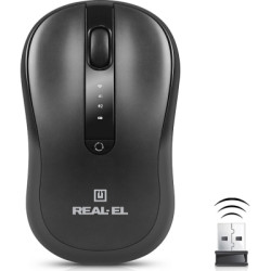Мишка REAL-EL RM-450W Wireless/Bluetooth Black/Gray (EL123200046)