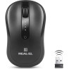 Мишка REAL-EL RM-450W Wireless/Bluetooth Black/Gray (EL123200046)