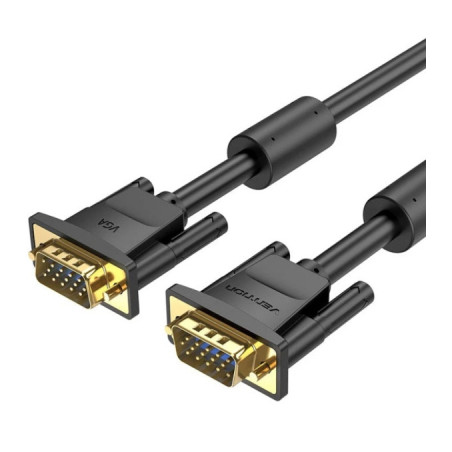 Кабель мультимедійний VGA M to VGA M 1.0m ferrite black Vention (DAEBF)
