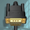 Кабель мультимедійний VGA M to VGA M 1.0m ferrite black Vention (DAEBF)
