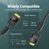 Кабель мультимедійний VGA M to VGA M 1.0m ferrite black Vention (DAEBF)