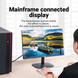 Кабель мультимедійний VGA M to VGA M 1.0m ferrite black Vention (DAEBF)