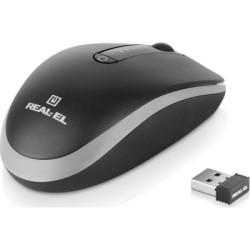 Мишка REAL-EL RM-455W Wireless/Bluetooth Black/Gray (EL123200047)
