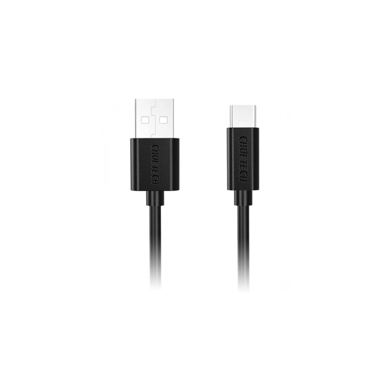 Дата кабель USB 2.0 AM to USB-C 3.0m 18W PVC black Choetech (AC0004-BK)