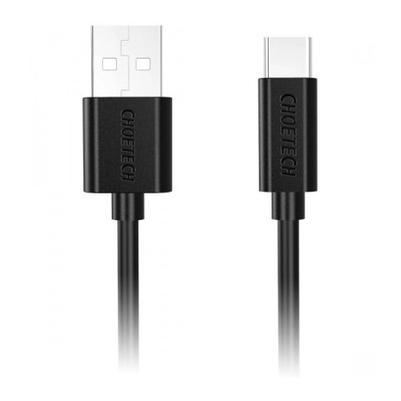 Дата кабель USB 2.0 AM to USB-C 3.0m 18W PVC black Choetech (AC0004-BK)