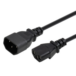 Кабель живлення C13 to C14 1.8m 0.75mm2 copper Vinga (VYPCC13141875CU)