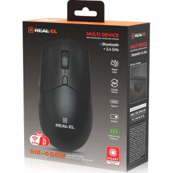 Мишка REAL-EL RM-460W Wireless/Bluetooth Black (EL123200048)
