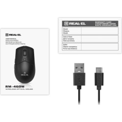 Мишка REAL-EL RM-460W Wireless/Bluetooth Black (EL123200048)