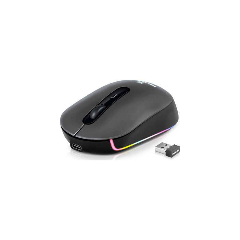 Мишка REAL-EL RM-470W Wireless/Bluetooth Dark Gray (EL123200049)