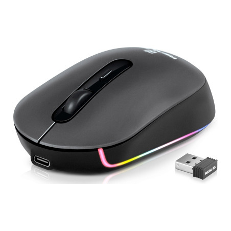 Мишка REAL-EL RM-470W Wireless/Bluetooth Dark Gray (EL123200049)