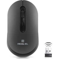 Мишка REAL-EL RM-470W Wireless/Bluetooth Dark Gray (EL123200049)