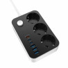 Мережевий фільтр живлення ColorWay CW-CHE36PDB, 3 розетки/ 3USB + 3TYPE-C 2M (CW-CHE36PDB)