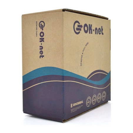 Кабель мережевий OK-Net FTP 100м cat.5e зовнішній (F/UTP-cat.5E) (КППЭ-ВП (100) 4*2*0,51 / 100)