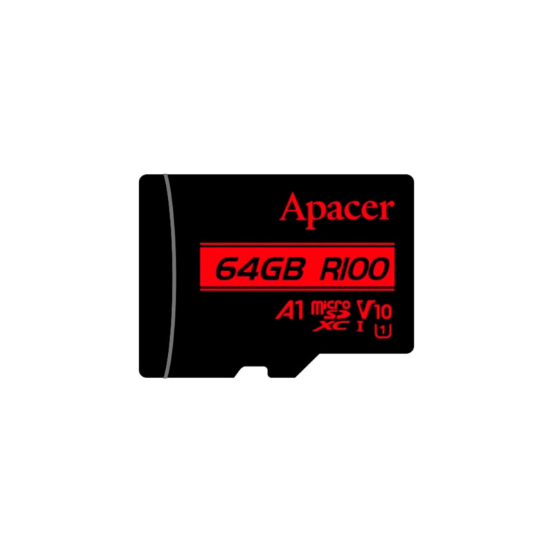Карта пам'яті Apacer 64GB microSD class 10 UHS-I V10 A1 (AP64GMCSX10UB-RA)