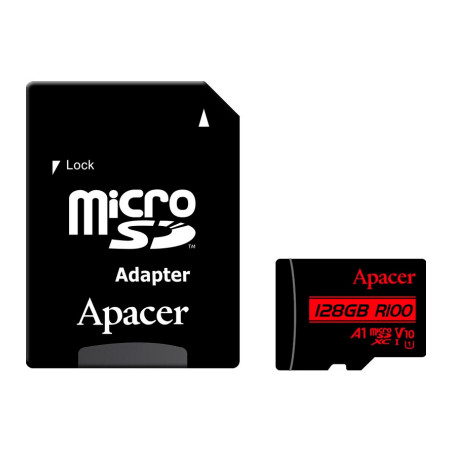 Карта пам'яті Apacer 128GB microSD class 10 UHS-I V10 A1 (AP128GMCSX10UB-R)