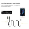 Кабель мультимедійний 3.5mm M to 2xRCA M 2.0m AV102 black Ugreen (10510)