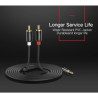 Кабель мультимедійний 3.5mm M to 2xRCA M 2.0m AV116 black Ugreen (10584)