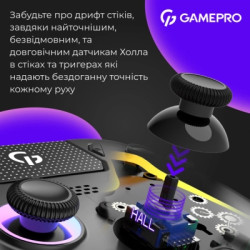 Геймпад GamePro GPS13B BT 5.3/USB/PC/iOS/Android/PS3/PS4 RGB Black (GPS13B)
