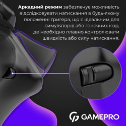 Геймпад GamePro GPS13B BT 5.3/USB/PC/iOS/Android/PS3/PS4 RGB Black (GPS13B)