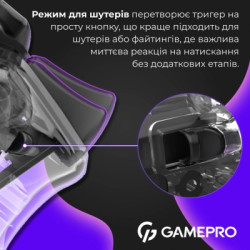 Геймпад GamePro GPS13T BT 5.3/USB/PC/iOS/Android/PS3/PS4 RGB Transparent (GPS13T)
