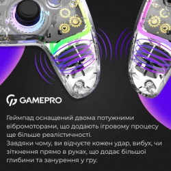 Геймпад GamePro GPS13T BT 5.3/USB/PC/iOS/Android/PS3/PS4 RGB Transparent (GPS13T)