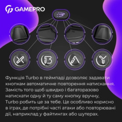 Геймпад GamePro GPX13B 2.4G/BT 5.1/USB/PC/iOS/Android RGB Black (GPX13B)