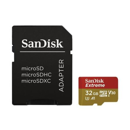 Карта пам'яті SanDisk 32GB microSDHC V30 A1 UHS-I U3 4K Extreme (SDSQXAF-032G-GN6MA)