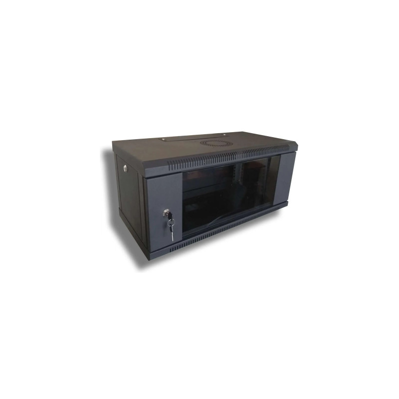 Шафа настінна Hypernet 4U 19" 600x350 (WMNC-350-4U-FLAT-BLACK)