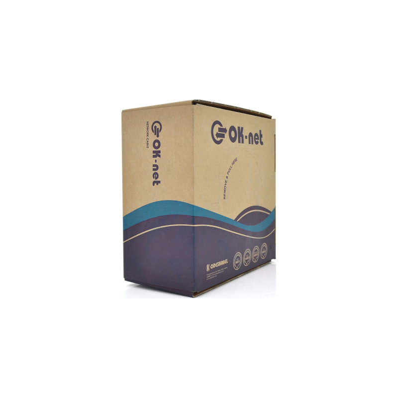 Кабель мережевий OK-Net UTP 100м cat.5e (U/UTP-cat.5Е-SL) (КПВ-ВП (100) 4*2*0,48 / 100)