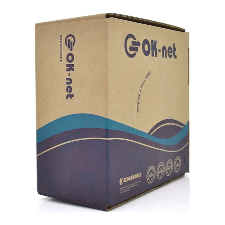 Кабель мережевий OK-Net UTP 100м cat.5e (U/UTP-cat.5Е-SL) (КПВ-ВП (100) 4*2*0,48 / 100)