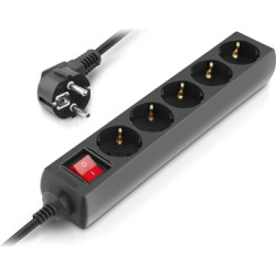 Мережевий фільтр живлення REAL-EL RS-PROTECT M 10m, black (EL122300037)