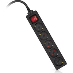 Мережевий фільтр живлення REAL-EL RS-PROTECT M 10m, black (EL122300037)