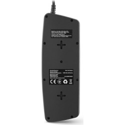 Мережевий фільтр живлення REAL-EL REAL-EL RS-10 Protect, 3m, black (EL122300039)