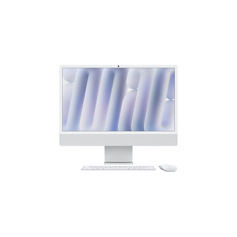 Комп'ютер Apple 24" iMac Retina 4.5K / Apple M4 (10-c/CPU, 10-c/GPU), 16, 256, Silver (MWUU3UA/A)
