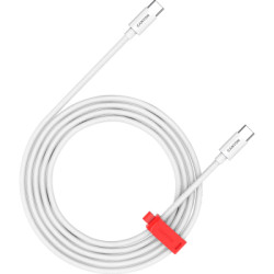 Дата кабель USB-C to USB-C 2.0m CC60AB 60W Braided White Canyon (CND-CC60AB20W)