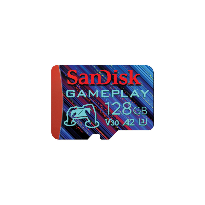 Карта пам'яті SanDisk 128GB microSD class 10 UHS-I U3 V30 A2 GamePlay (SDSQXAA-128G-GN6XN)